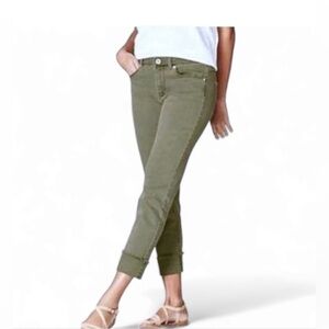 J. Jill Olive Cropped Slim Jeans